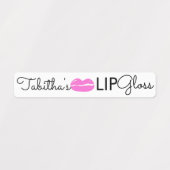 Étiquettes d'emballage de marque rose brillant Lip (Design 2)