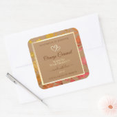 Étiquettes d'emballage de produits floraux beige a (Enveloppe)