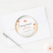 Étiquettes d'emballage de produits floraux blanc e (Enveloppe)