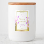 Étiquettes d'emballage de produits floraux blanc o (Devant)