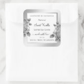 Étiquettes d'emballage de produits floraux blancs  (Sac)