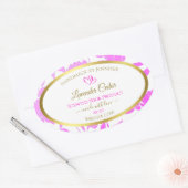 Étiquettes d'emballage de produits floraux pourpre (Enveloppe)