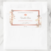 Étiquettes d'emballage de produits floraux Rose bl (Sac)