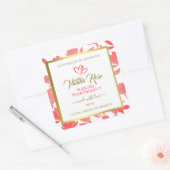 Étiquettes d'emballage de produits floraux rose et (Enveloppe)