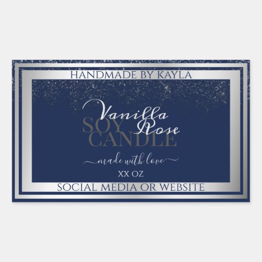 Étiquettes d'emballage de produits foncé et argent (Devant)