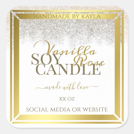 Étiquettes d'emballage de produits frappants Blanc (Devant)