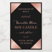 Étiquettes d'emballage de produits glam Rose or et (Étiquettes simples)