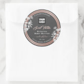 Étiquettes d'emballage de produits gris avec Rose (Sac)