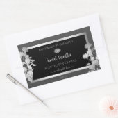 Étiquettes d'emballage de produits gris noir Cadre (Enveloppe)