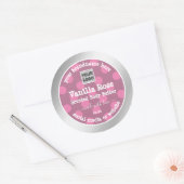 Étiquettes d'emballage de produits rose et argent  (Enveloppe)