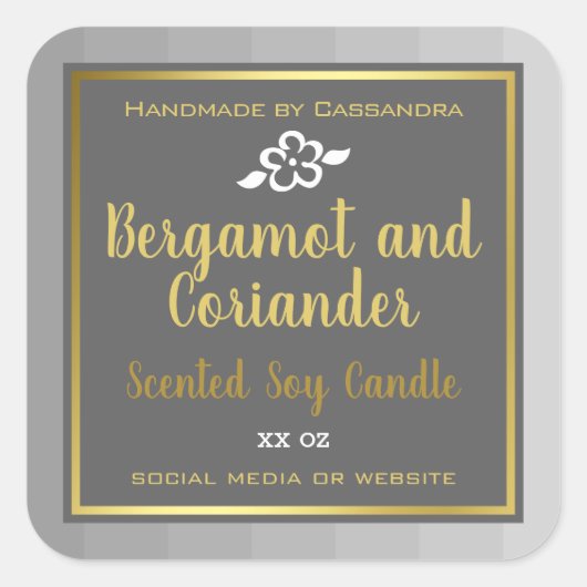 Étiquettes d'emballage de produits Silver Grey (Devant)