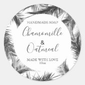 Étiquettes d'emballage de savon tropicale modifiab (Devant)