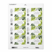 Étiquettes d'emballage de savon tropicale modifiab (Feuille entière)