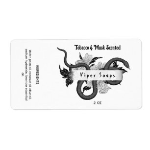Étiquettes d'emballage de serpent à savon pour hom