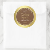 Étiquettes d'emballage d'or moderne Brown café har (Sac)