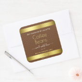 Étiquettes d'emballage d'or moderne Brown café har (Enveloppe)