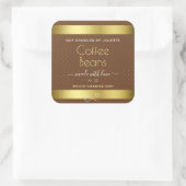Étiquettes d'emballage d'or moderne Brown café har (Sac)