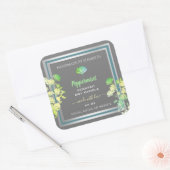 Étiquettes d'emballage en gris floral Effet Argent (Enveloppe)