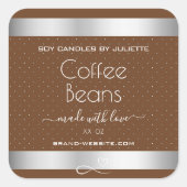 Étiquettes d'emballage moderne en argent Haricots  (Devant)