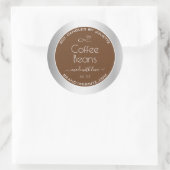 Étiquettes d'emballage moderne en argent Haricots  (Sac)