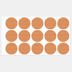 Étiquettes d'emballage rondes orange modernes