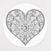 Étiquettes Dentelle en céramique Gris (Design 1)