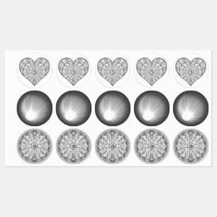 Étiquettes Dentelle en céramique Gris