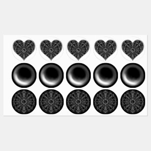 Étiquettes Dentelle en céramique Noir