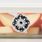 Étiquettes Dentelle en céramique noir & flocon de neige (Apposé)