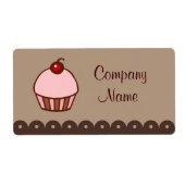Étiquettes d'entreprise Cupcake (Devant)