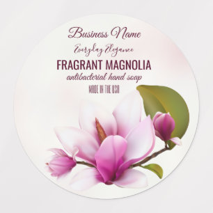 Étiquettes d'entreprise de fleurs Magnolia