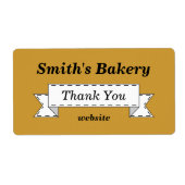 Étiquettes d'entreprise de Merci classique personn (Devant)