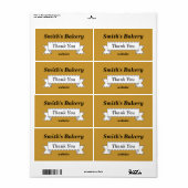 Étiquettes d'entreprise de Merci classique personn (Feuille entière)