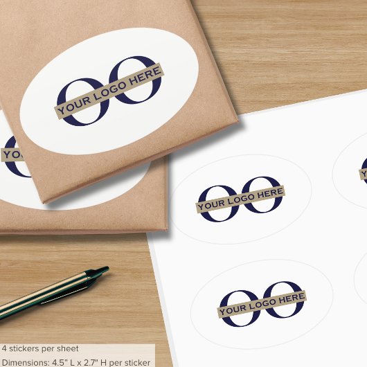 Étiquettes d'entreprise promotionnels avec logo pe