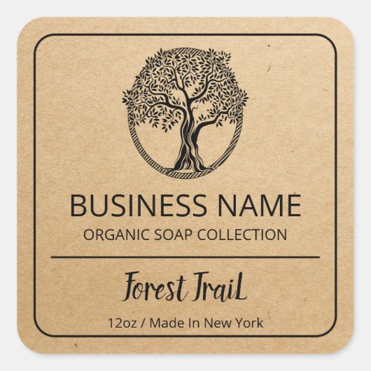 Étiquettes d'entreprise Tree Soap (Devant)