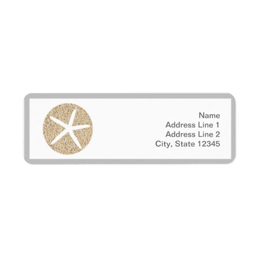 Étiquettes d'enveloppe d'adresse de plage de dolla (Devant)