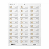 Étiquettes d'enveloppe d'adresse de plage de dolla (Feuille entière)
