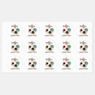 Étiquettes dépendance au café