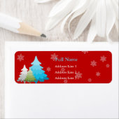 Étiquettes des arbres de Noël de la forêt (En situation)