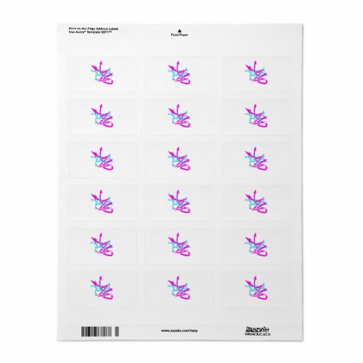 Étiquettes des flèches Abstraites (Feuille entière)