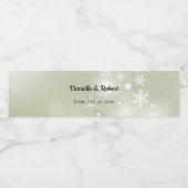 Étiquettes des flocons de neige sur la bouteille d (Étiquettes simples)