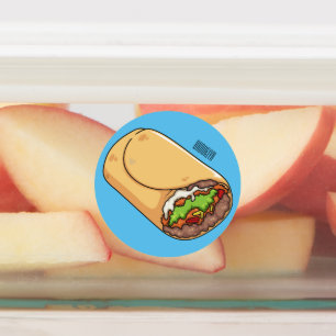 Étiquettes dessin animé de Burrito
