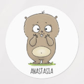 Étiquettes Dessin d'adorable hamster (Design 1)