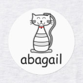 Étiquettes Dessin de chat (Design 1)