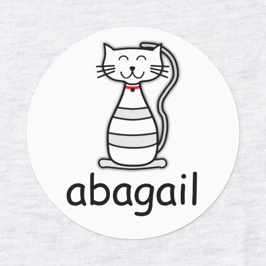 Étiquettes Dessin de chat (Design 1)