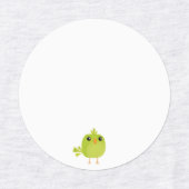 Étiquettes Dessin d'oiseau vert (Design 2)