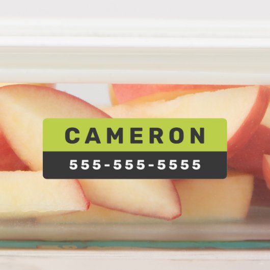 Étiquettes Deux couleurs nom et numéro de téléphone étanche é (Apposé)