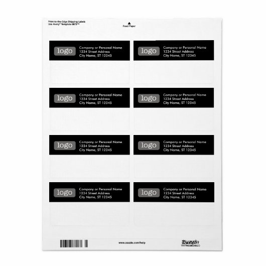 Étiquettes d'expédition (Feuille entière)