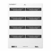 Étiquettes d'expédition - Adresse de retour simple (Feuille entière)