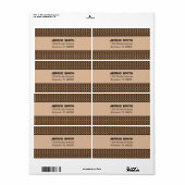 Étiquettes d'expédition chic (Feuille entière)